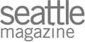 The image shows the logo of "Seattle magazine" with the text in a stylized, lowercase font.